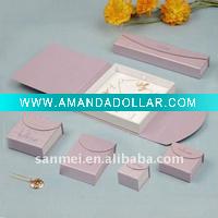 Wholesale light purple paper jewelry packing boxes