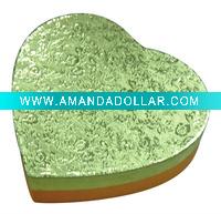 heart shaped gift box with corrugated paper