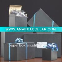 metallic shiny gold and silver folding gift box