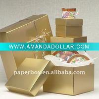 Wholesale metallic shiny gold and silver folding gift box