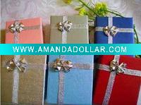 Wholesale soft color paper gift jewelry set box