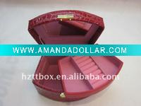 Wholesale New pattern,fan-shaped fashion jewelry box,gift box,made of pvc