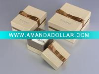 Wholesale Jewelry box with bow and ribbon on the lid
