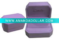 Wholesale Plastic jewelry boxes,wedding double ring gift boxes