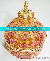 Wholesale crown metal jewelry box