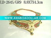 Wholesale Exquisite Enamel Gold Shiny Metal Jewelry Box