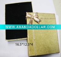 Wholesale Fashion Gold Rectangle Cardboard Paper Jewelry Gift Box(DSCO114703.63)