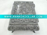 Rectangle shape alloy trinket gift box