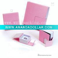 Wholesale FY-JB019 lovely pink two layer cardboard jewelry box