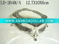 Wholesale new design silver metal jewelry box(264M/A)