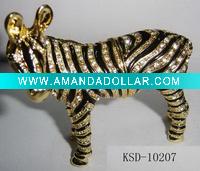 Wholesale metal zebra jewelry box