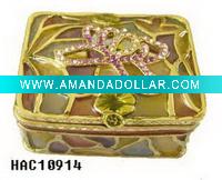enamel metal jewelry box