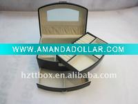 Wholesale New,hot sell,fashion leather jewelry box,gift box,cosmetic box,beauty box,made of pvc