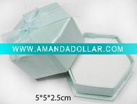 Wholesale Fashion Sky Blue Orthohexagonal Cardboard Paper Jewelry Gift Box(DSCO117601.1)
