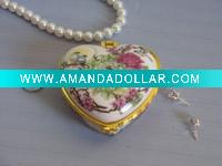 Wholesale ceramic trinket box for wedding gift/jewelry box for promotional gifts