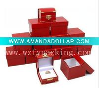 Wholesale luxurious red festival glass jewelry box