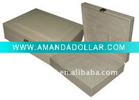 Wholesale PU leahter box with white suede lining