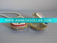 Wholesale Trinket box for wedding gift/Porcelain jewelry box