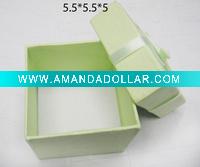 Wholesale Fashion Cyan Square Cardboard Paper Jewelry Gift Box(DSCO116801.05)