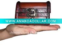 Wholesale small antiqued jewelry wooden box For gift