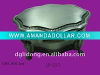 Wholesale Fashion New Design Polished Alloy Jewelry Box