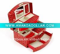 Wholesale New pattern,fashion leather jewelry box,gift box,made of pvc
