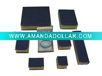 Wholesale high quality blue plastic jewelry boxes