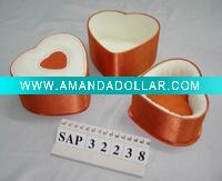 Wholesale heart shape plastic jewellery box