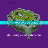 Wholesale Exquisite Colored Silver Shiny Alloy Jewelry Box