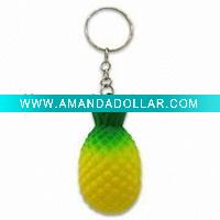 Wholesale 2011 new designed fruit shape PU key chain