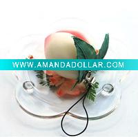 Artificial Fruit Peach mobile strap