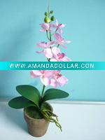 Wholesale silk flower phalaenopsis in the pot