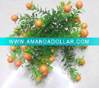 orange artificial small glittering round fruit