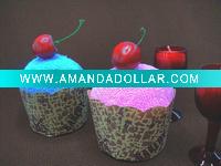 Wholesale Colorful Cotton Artificial Fruit Towel Cake