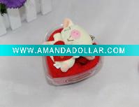 small heart towel cake