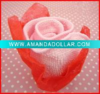 Valentines gift of towel roses,cotton towel roses for wedding