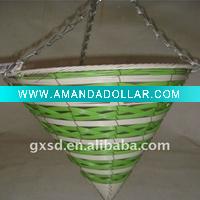 Wholesale Natural Material Balcony And Garden Colorful Artificial Hanging Plants