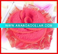 Wholesale Valentines gift of towel roses,cotton towel roses for wedding