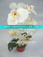 Wholesale 35cm white orchid artificial flower bonsai for party decoration