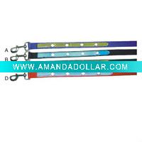 Wholesale pet lead with stainless steel adornment