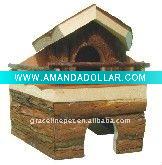 Wholesale wooden hamster house with bark