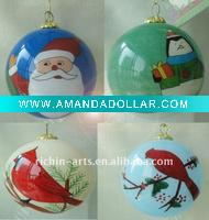 Wholesale inner drawing glass christmas ball with various figure