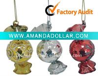 Wholesale Christmas glass ball hanging ornaments, Candy shaped decoration