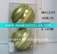 Wholesale 2012 10CM Christmas Ball Ornament,Christmas Tree Plastic Ball BW41224