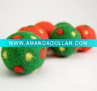 Handmade Wool Felt Craft Christmas Ball