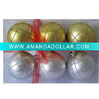 Wholesale golden and silver Plastic Christmas ball