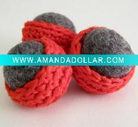 Wholesale Hot Sale Handmade Wool Felt Craft Christmas Ball for 2011