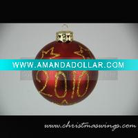 RED painted christmas ball(S1006)