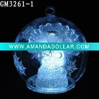 Wholesale led christmas ball with fiber optic angel inside