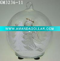 Wholesale glass christmas ball with LED light